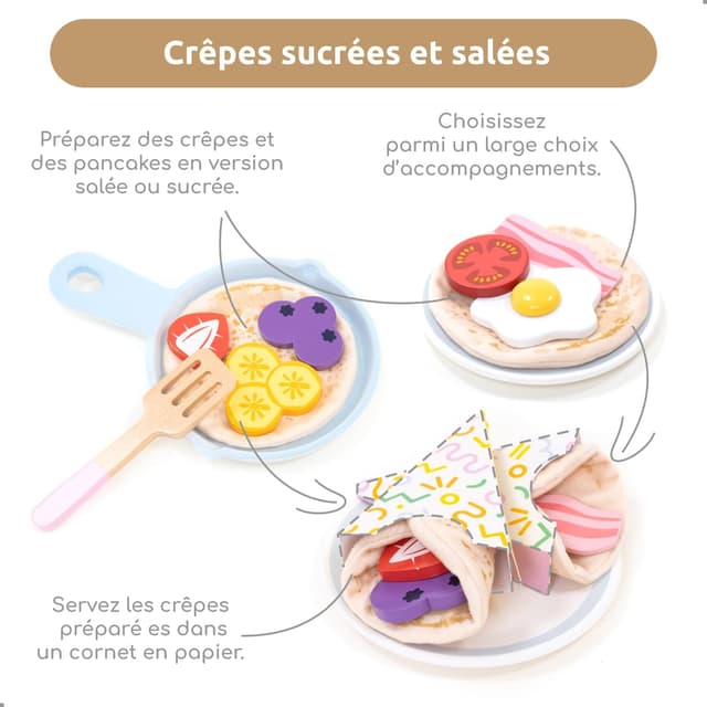 Thumbnail 2 de UMU Kit de jeu crêpes 44 pièces