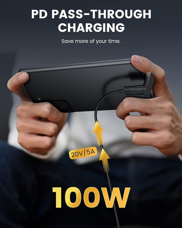 Detalle de Moko USB‑C auf USB‑C Adapter (180 Grad, 2er-Set) für Steam Deck, Switch, PC & Tablet