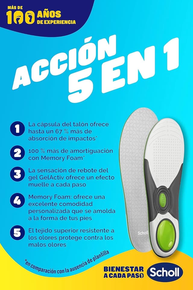 Thumbnail 5 de Scholl LiquiFlex Plantillas Hombre Talla 41-46,5 💪