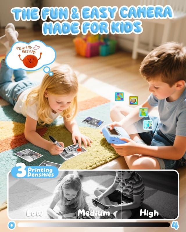 Detalle de CAMCLID Kids Camera Instant Print 1080P