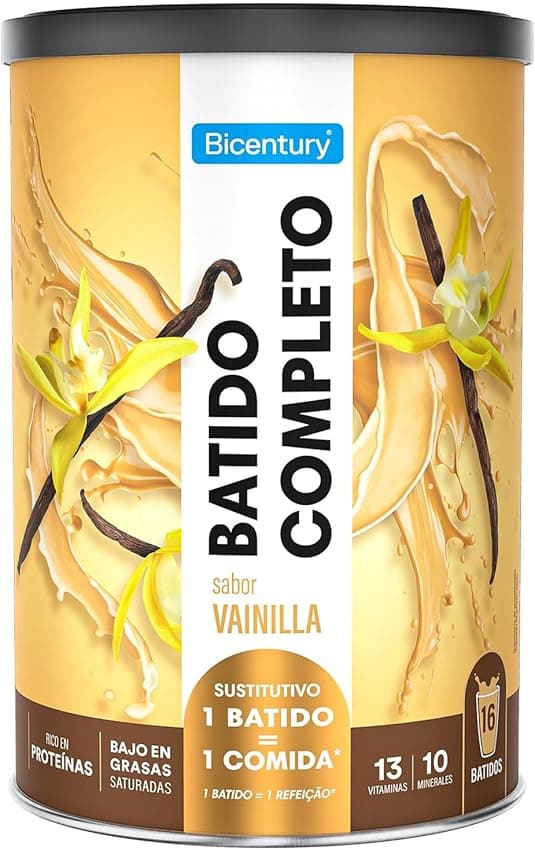 Imagen de Bicentury Batido Completo Vainilla 🥤 Rico en Proteínas, 436g en OfertitasTOP