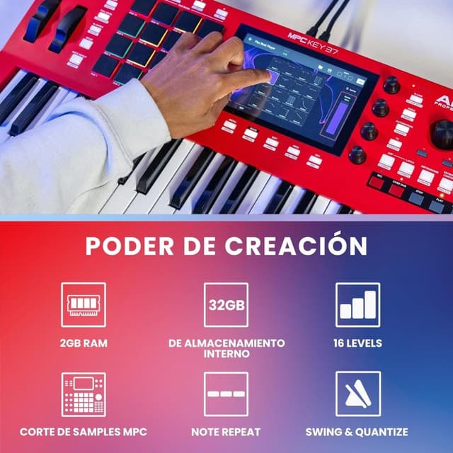 Thumbnail 2 de AKAI Professional MPC Key 37 controlador MIDI 37 teclas 🎹