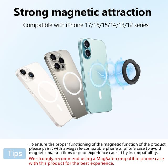 Thumbnail 3 de Magnetic Silicone Ring Grip Phone Holder