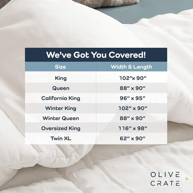 Thumbnail 6 de Olive + Crate Cooling Down Alternative Comforter 88x90