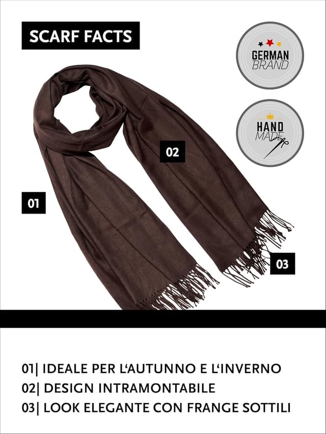 Thumbnail 2 de DonDon Sciarpa Donna 185 x 65 cm morbida e calda