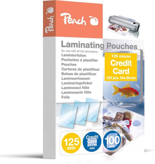 Detalle de Peach Laminierfolien A6 (125 mic) – 125 Laminierhüllen glänzend, PP525-04P