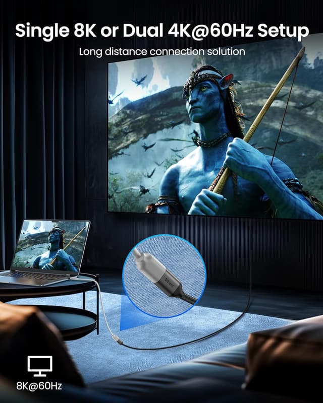 Detalle 2 de Silkland 40Gbps USB4 Extension Cable 3.3ft