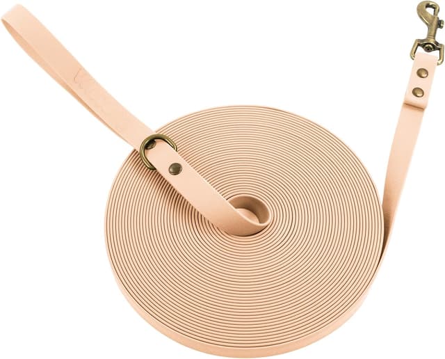 Detalle de Wisedog Schleppleine für Hunde (Übungsleine), wasserabweisend, 3 m, beige