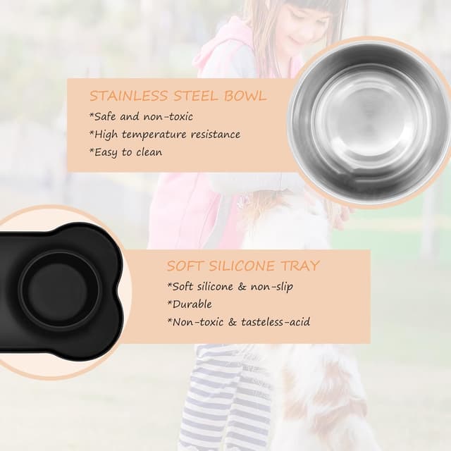 Thumbnail 4 de Dog Bowls Puppy Bowl with Mat Tray