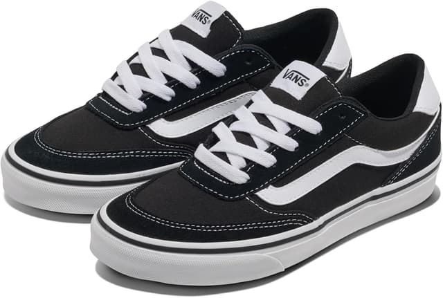 Detalle de Vans Brooklyn LS canvas trainers for men – Black/Gum