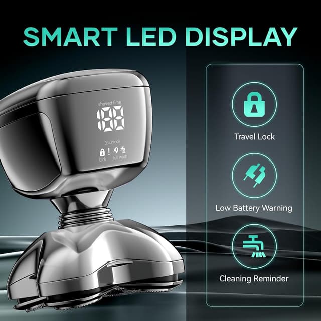 Thumbnail 5 de kensen Rasoio Testa Calva 5D impermeabile 0 mm Wet & Dry