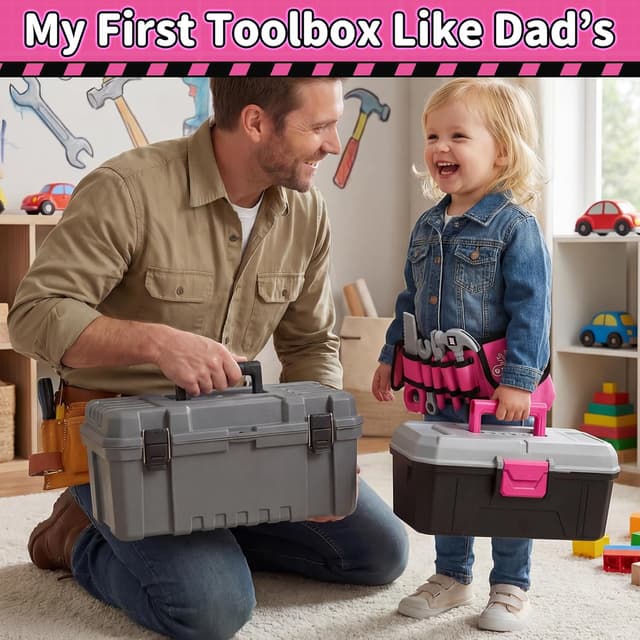 Detalle de KidBloom Werkzeugkoffer für Mädchen ab 3