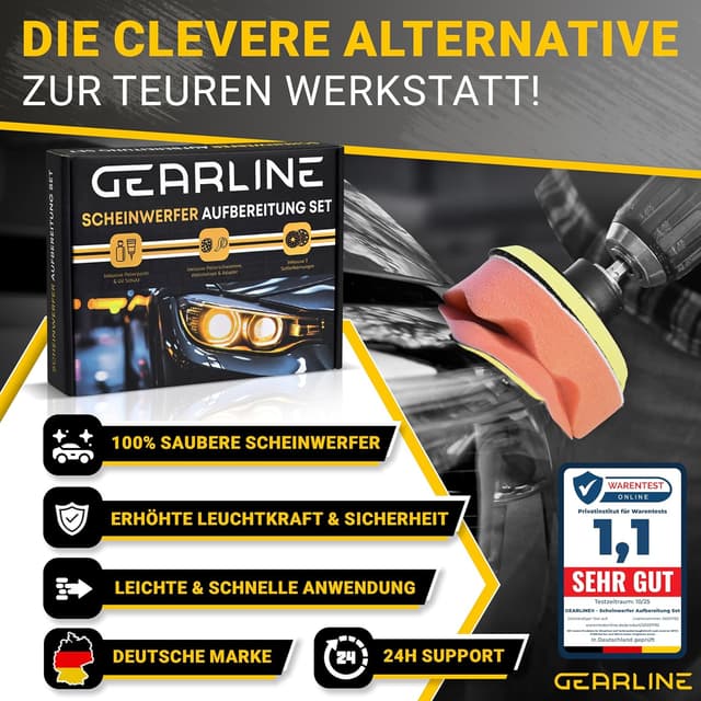 Thumbnail 6 de GEARLINE Scheinwerfer Aufbereitung Set 24 Teile