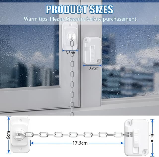 Detalle de Window security lock for UPVC, 2 pcs