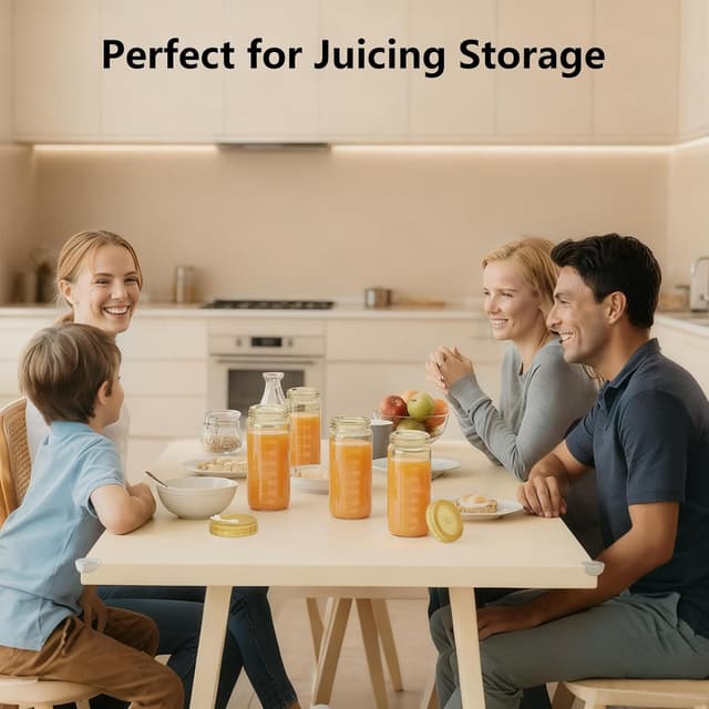 Thumbnail 6 de Ruckae 16 OZ Glass Juice Bottles 10-Pack