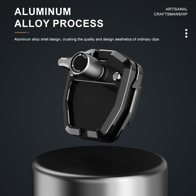 Detalle 2 de HoneTeek Motorcycle Windshield Clip Mount – CNC aluminium action camera holder for GoPro, Insta360 & DJI Osmo Action