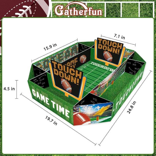 Detalle 2 de Gatherfun Football Serving Tray 19.7 x 24.8 in 🍽