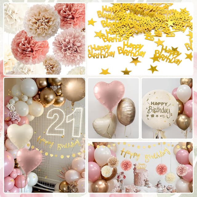 Thumbnail 2 de Decoración cumpleaños rosa oro para niñas