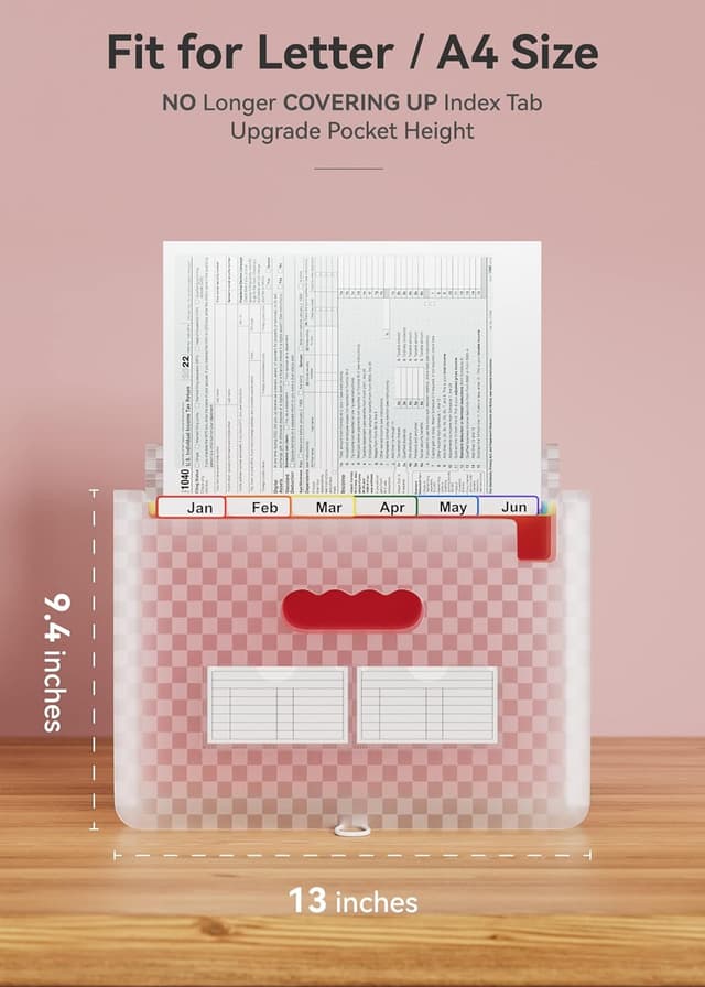 Detalle de ABC life A4 expanding file organiser 13 pockets