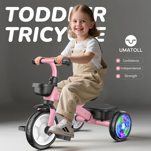 Detalle 2 de Umatoll Tricycle for Toddlers 2-5, adjustable trike