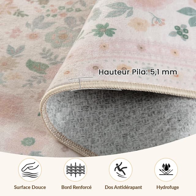 Detalle 2 de INOVADAY tapis 120x180 floral bohème