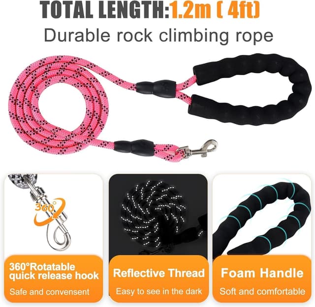 Detalle de WENDISI Dog Harness with Leash Set – Step-in Breathable No-Pull Reflective Padded Vest (with adjustable straps)