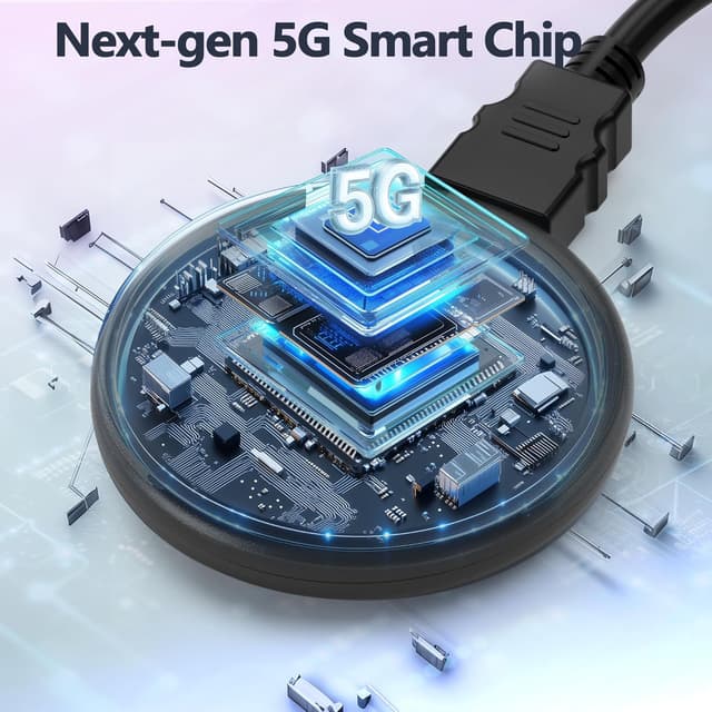 Detalle de 2026 Wireless HDMI Display Dongle 4K Plug & Play (Wi‑Fi Miracast/AirPlay/DLNA) for TV