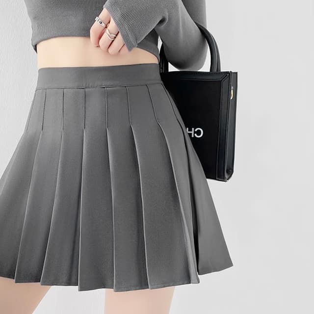 Thumbnail 1 de DRESHOW Basic Solid Stretchy Flared Mini Skirt