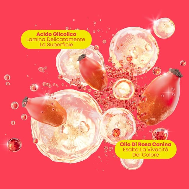 Detalle de Matrix Glow Mania Shampoo per Capelli Colorati e Spenti con Acido Glicolico e Olio di Rosa Canina, 300 ml