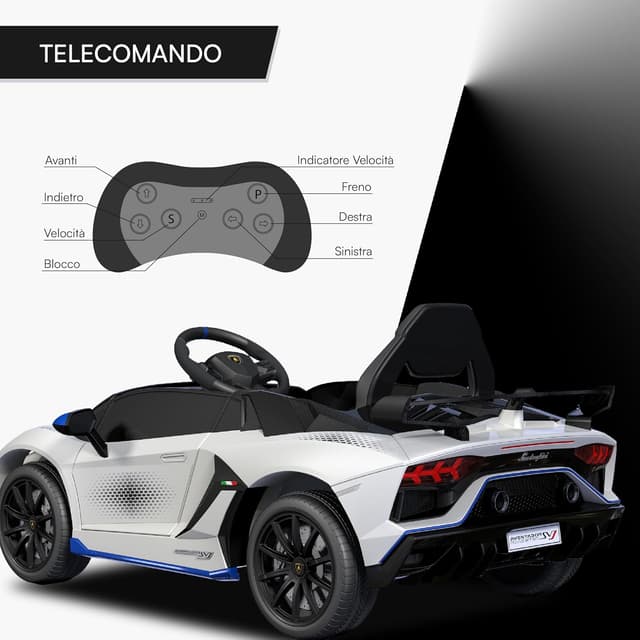 Thumbnail 4 de Baroni Toys Lamborghini Baby Car Elettrica 6V bianca