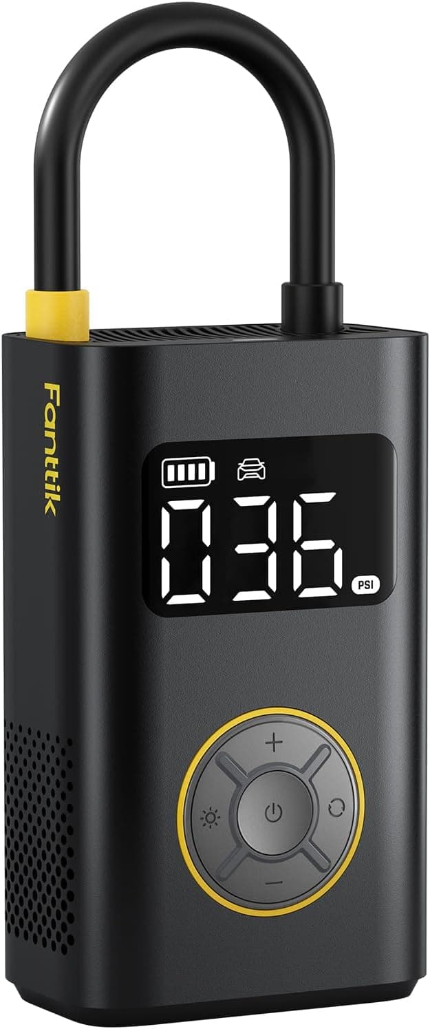 Detalle de Fanttik X9 Pro Portable Tire Inflator (150 PSI) with Digital Gauge for Car, Bike and More
