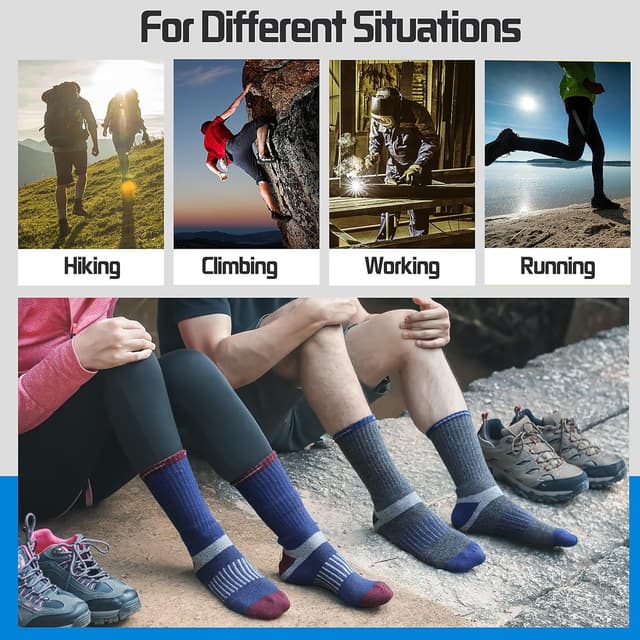 Thumbnail 5 de Merino Wool Hiking Socks 5 Pairs