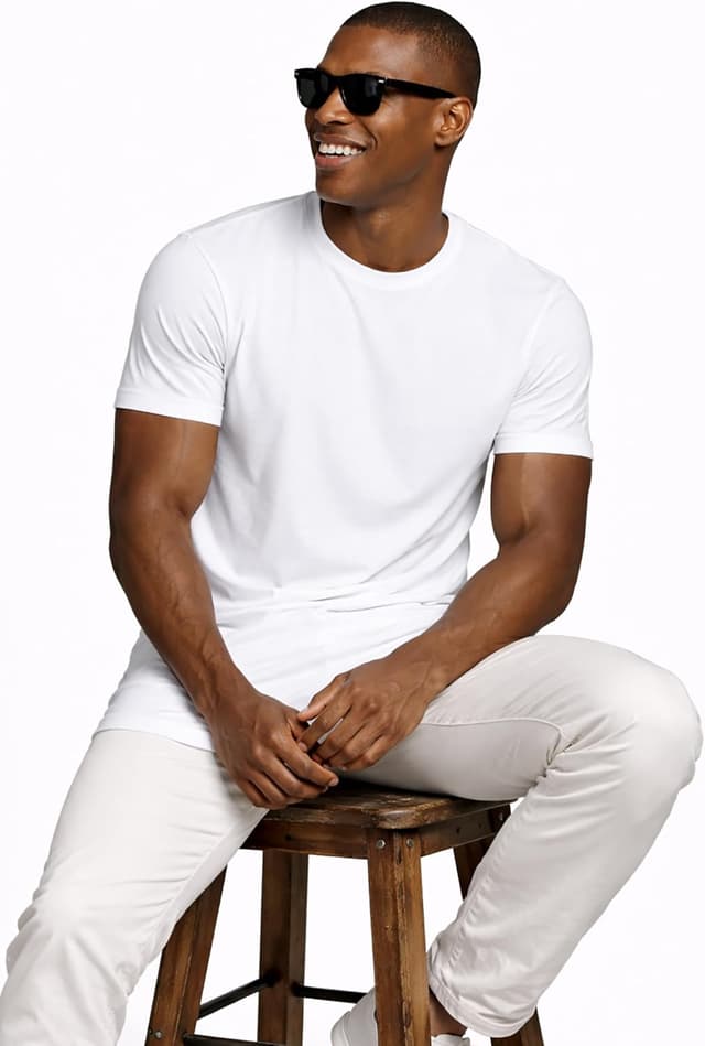 Detalle 2 de Leif Nelson T-shirt homme col rond LN-8281