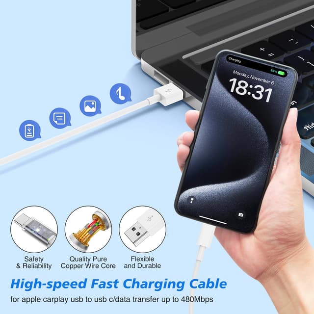 Thumbnail 3 de Jeenek USB auf USB C Kabel 1 m