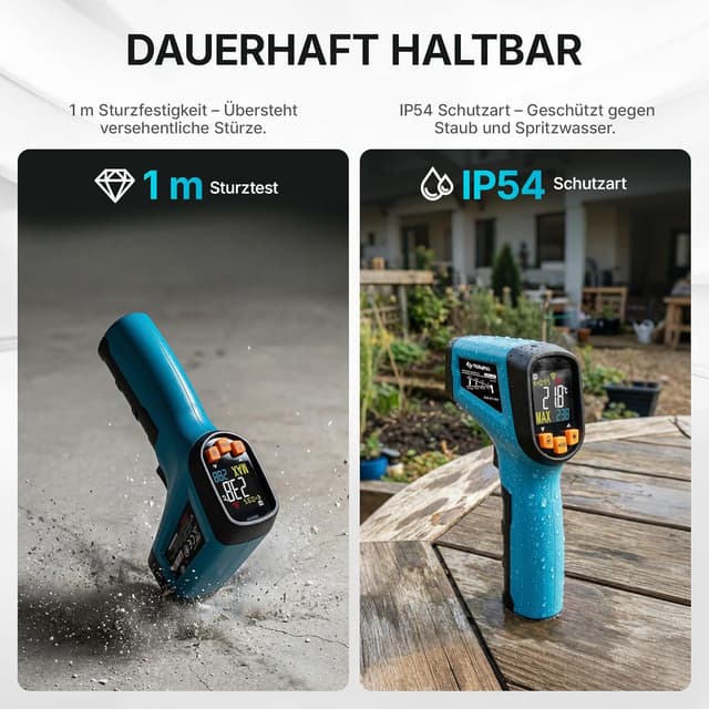 Thumbnail 5 de Tilswall Infrarot-Thermometer 600°C für Küche/Grill 🌡