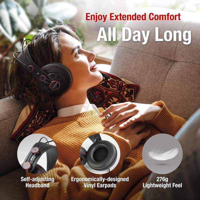 Detalle de Superlux HD681 Kopfhörer (Schwarz) – vielseitig für Musik, Filme und Spiele