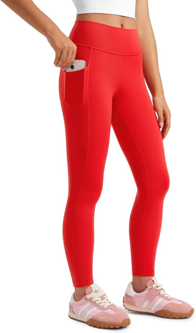 Detalle de CRZ YOGA Ragazze Butterluxe leggings con tasche, vita alta per danza, yoga e sport
