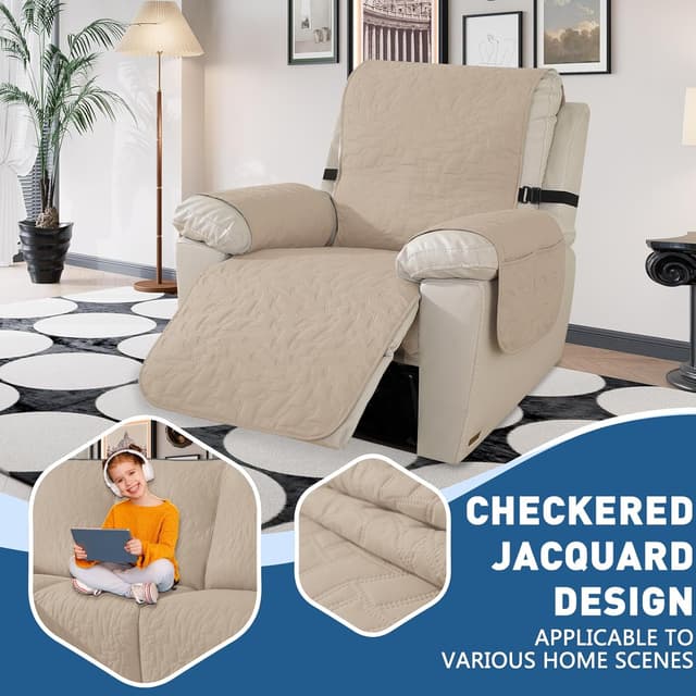 Detalle de Ystyle Funda sillón relax eléctrica 1 plaza beige