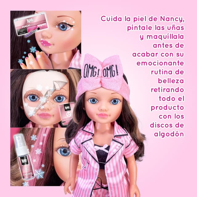 Detalle de Nancy Beauty Fridge Famosa (NAC74000), frigorifero con accessori per trucco e routine beauty per bambine e bambini +3 anni