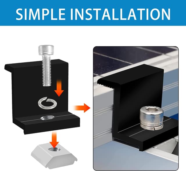 Detalle de ZIOYA Solarmodul Halterung 30 mm