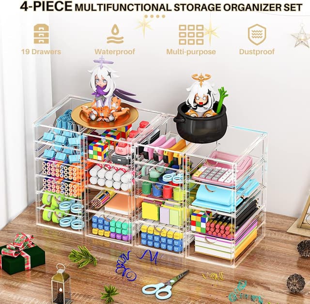 Thumbnail 6 de YFXCVSL Acrylic Makeup Organizer 19 Drawers ๐