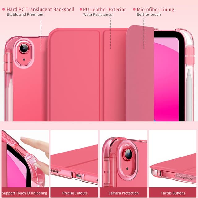 Thumbnail 2 de MoKo Custodia iPad 11 Pollici A16, Anguria Rosa