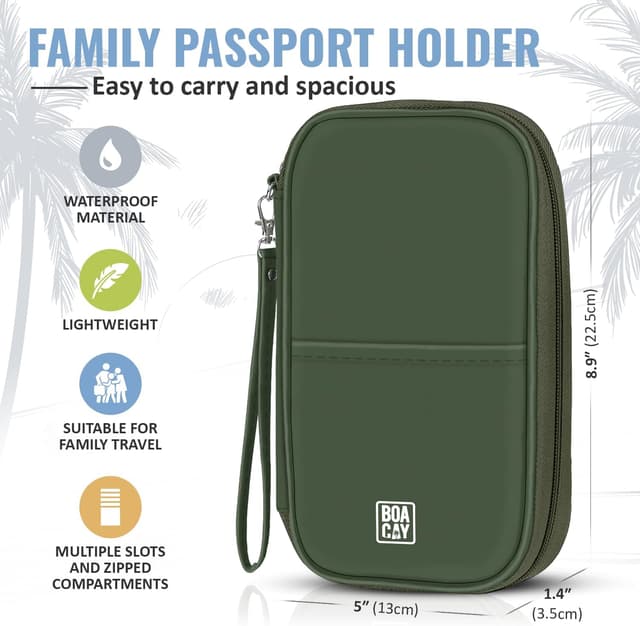 Thumbnail 2 de BOACAY Family Passport Holder RFID Travel Wallet