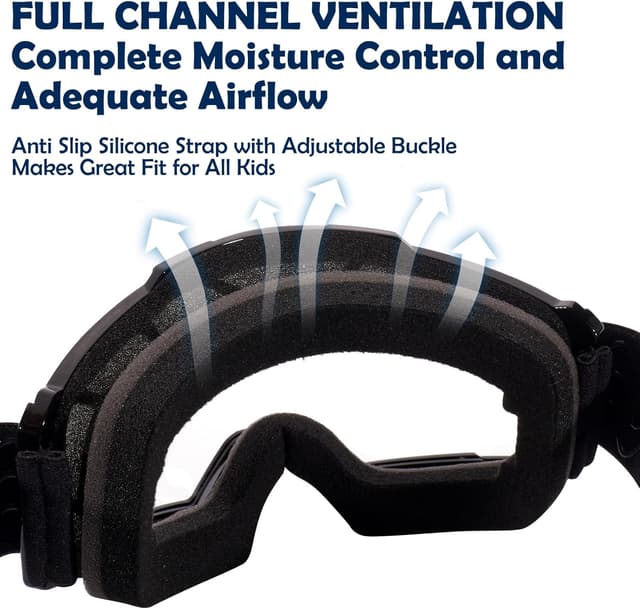 Detalle de SAKOU Anti-Fog Kids Youth Motorcycle Motocross Goggles (Ages 3–12)