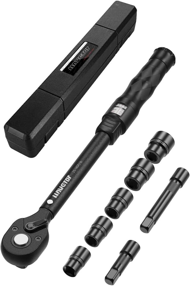 Detalle de LLAVETOR Drehmomentschlüssel 1/2" Set (30–210 Nm) – 8-teilig, ± 3% Genauigkeit