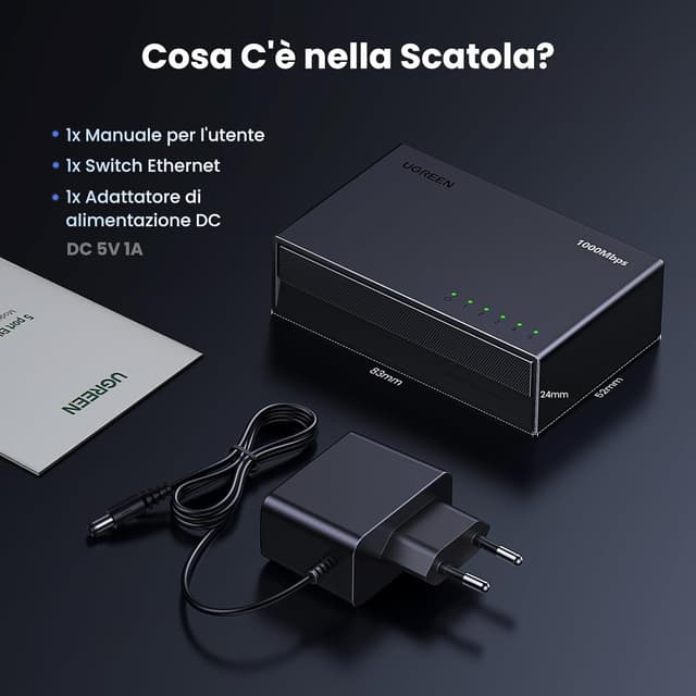 Thumbnail 6 de UGREEN Switch di Rete Ethernet 5 Porte