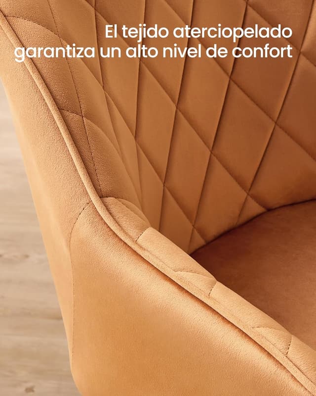 Detalle 2 de SONG MICS LDC088K01 Silla de Comedor de Terciopelo