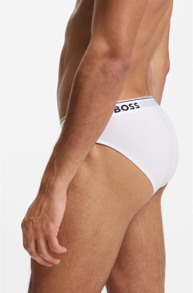 Detalle 2 de BOSS Hommes Brief 3P Power : lot de trois slips en coton stretch