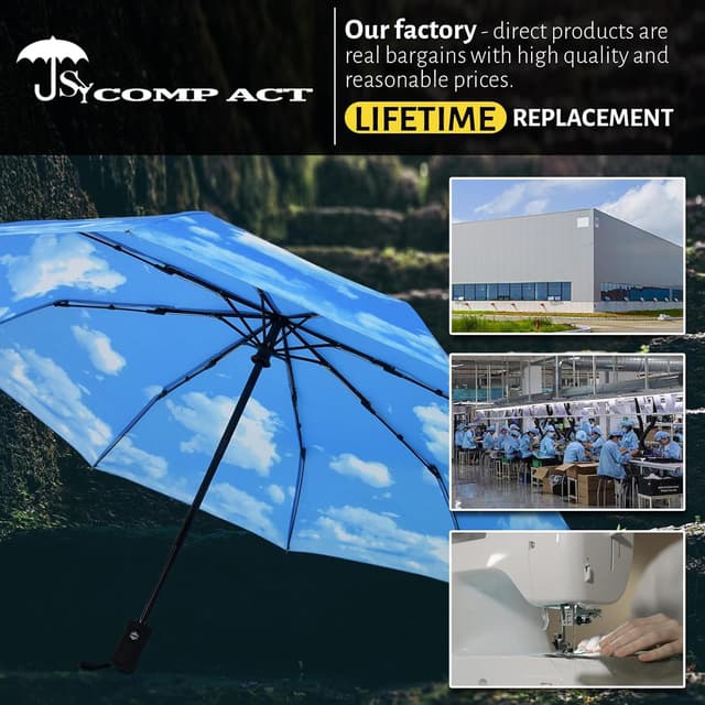 Thumbnail 6 de SY COMPACT Travel Umbrella windproof automatic 🌂
