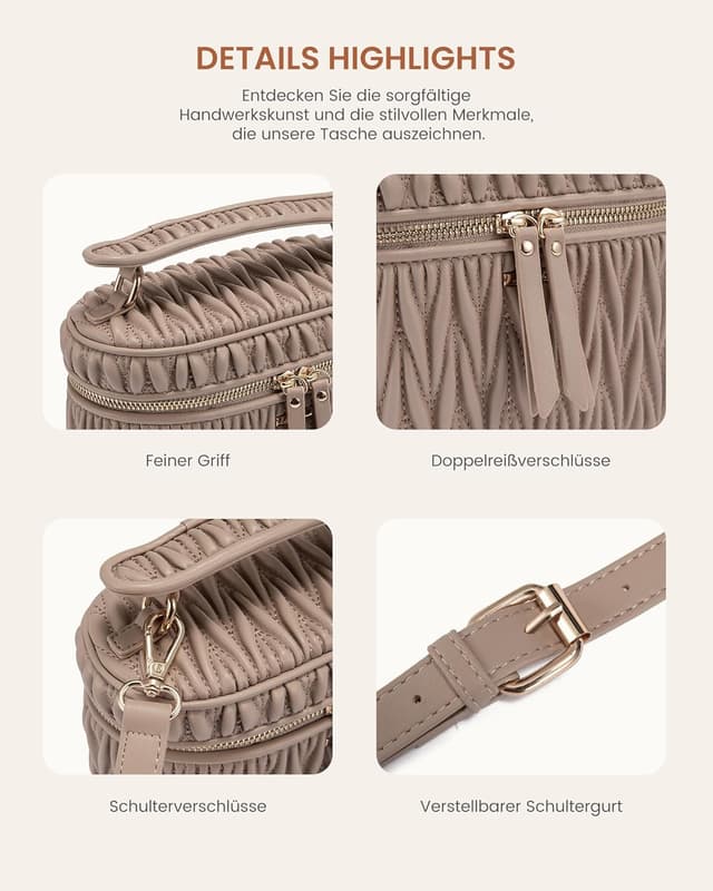 Thumbnail 5 de LOVEVOOK Umhängetasche Damen Khaki 21×9,5×15,5 cm